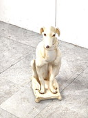 Mid century cracklé ceramic Greyhound