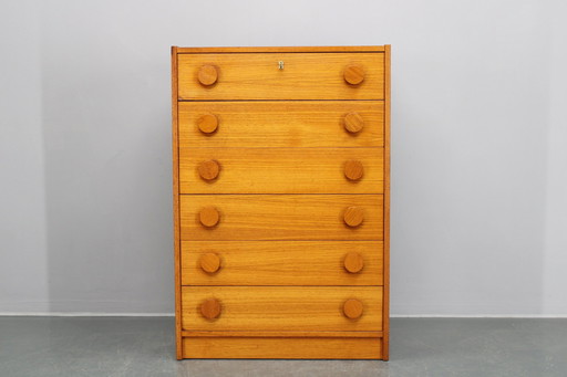 1970S Danish Teak Chest Of Drawers