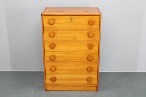 1970S Danish Teak Chest Of Drawers