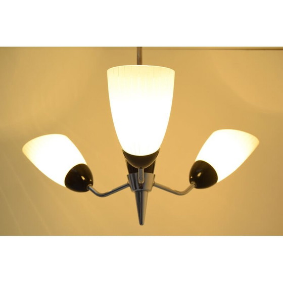 Image 1 of Vintage glass chandelier by Drukov, Czechoslovakia 1960