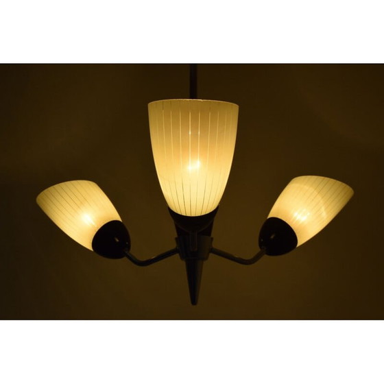 Image 1 of Vintage glass chandelier by Drukov, Czechoslovakia 1960