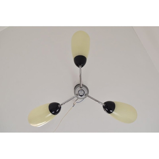 Image 1 of Vintage glass chandelier by Drukov, Czechoslovakia 1960