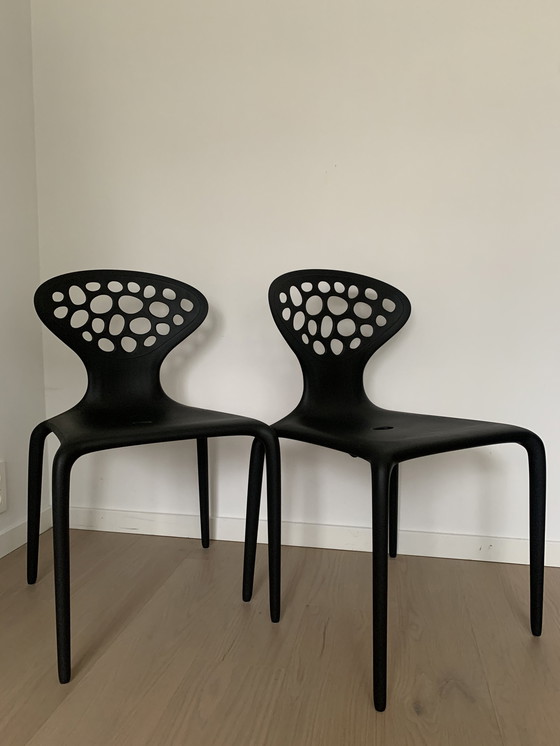 Image 1 of 2X Moroso Ross Lovegrove Supernatural Chair Black New