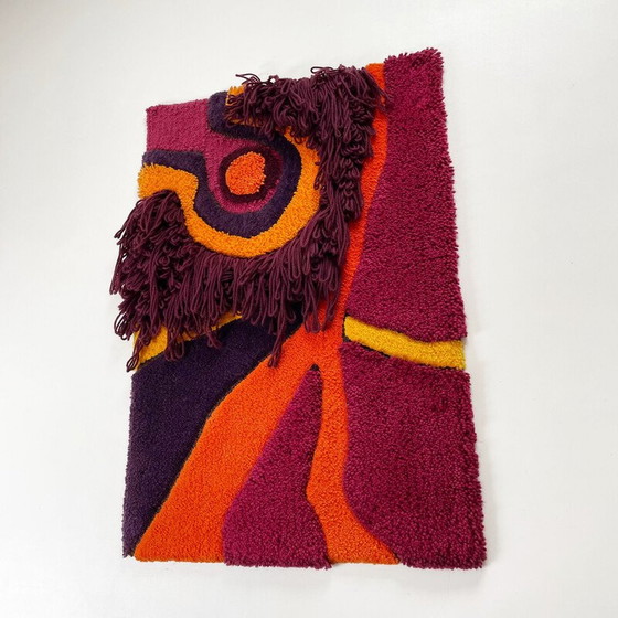 Image 1 of Tappeto da parete vintage in lana di Ewald Kröner per Schloss Hackhausen, Germania anni '70