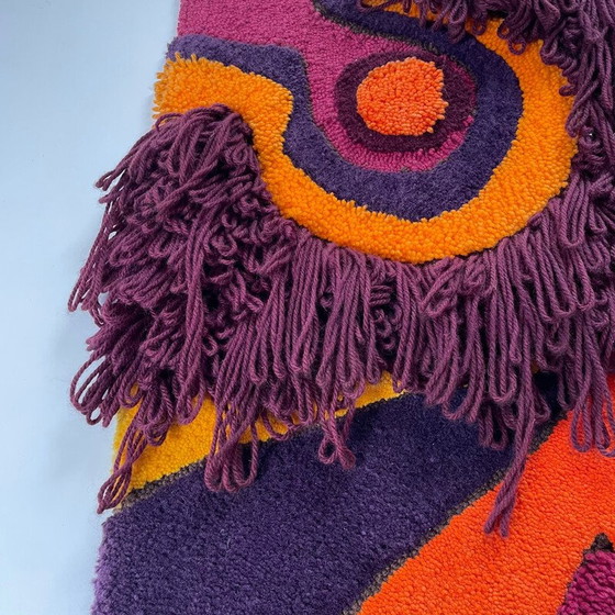 Image 1 of Tappeto da parete vintage in lana di Ewald Kröner per Schloss Hackhausen, Germania anni '70