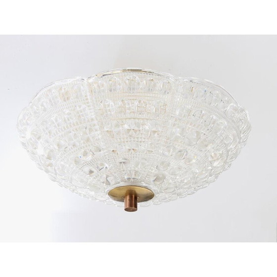 Image 1 of Vintage crystal ceiling lamp by Carl Fagerlund for Orrefors, 1960