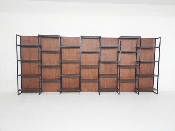 Image 1 of Large Book Cabinet Attributed To Pierre Guariche For Meurop, Belgium, 1960’S