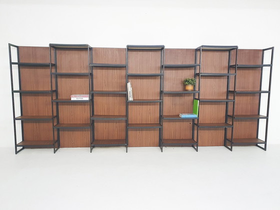 Image 1 of Large Book Cabinet Attributed To Pierre Guariche For Meurop, Belgium, 1960’S