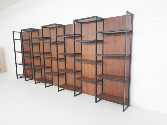 Image 1 of Large Book Cabinet Attributed To Pierre Guariche For Meurop, Belgium, 1960’S