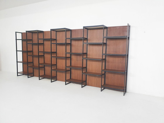 Image 1 of Large Book Cabinet Attributed To Pierre Guariche For Meurop, Belgium, 1960’S