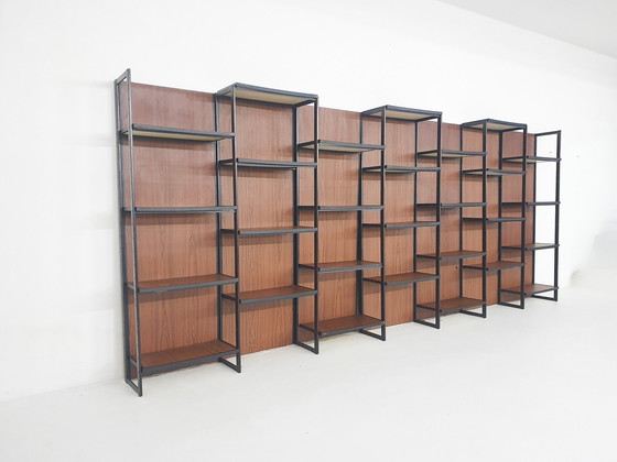 Image 1 of Large Book Cabinet Attributed To Pierre Guariche For Meurop, Belgium, 1960’S