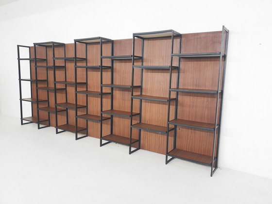 Image 1 of Large Book Cabinet Attributed To Pierre Guariche For Meurop, Belgium, 1960’S