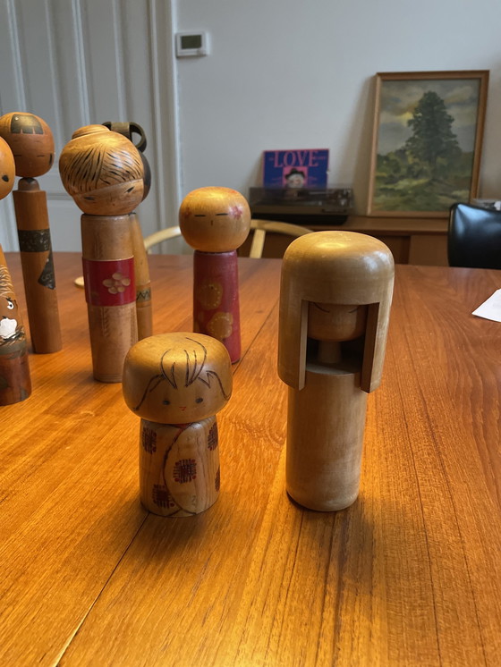 Image 1 of Bambole giapponesi Kokeshi d'epoca