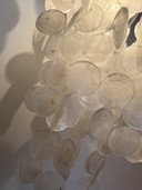 Lampada a sospensione Capiz in madreperla opalina  