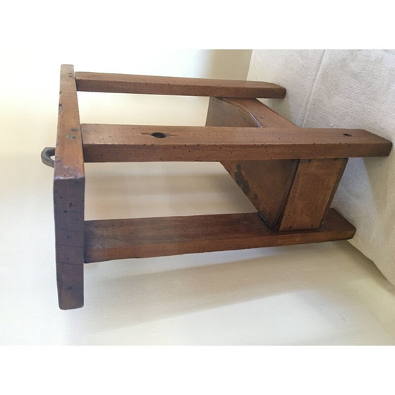 Image 1 of Children's vinatge workbench in beech with box, 1950