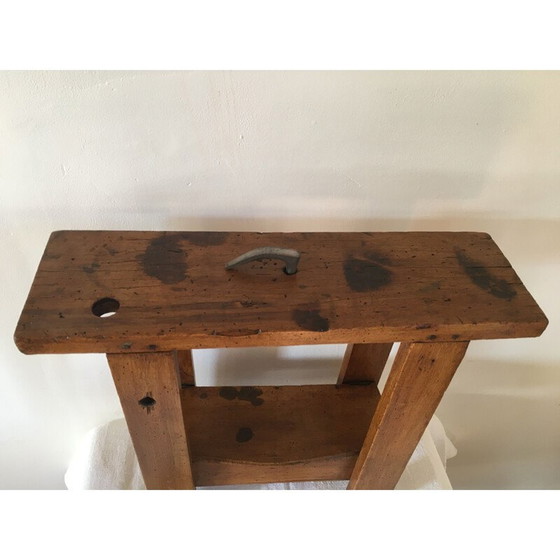 Image 1 of Children's vinatge workbench in beech with box, 1950