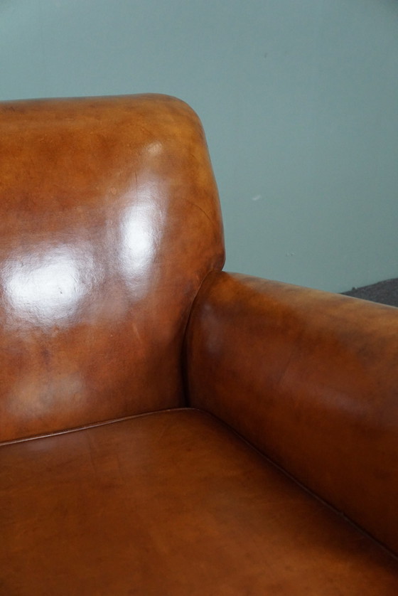 Image 1 of Newly upholstered sheep leather armchair