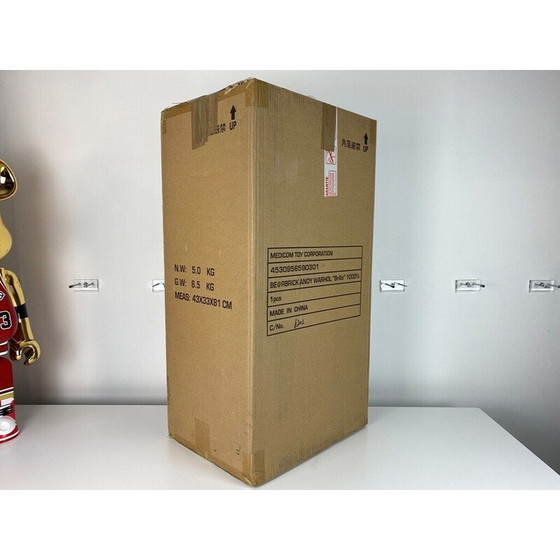 Image 1 of Vintage Bearbrick by Andy Warhol Brillo for Medicom