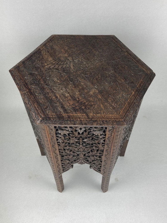 Image 1 of 19Th Century Burmese Hand Carved Side, 1890S