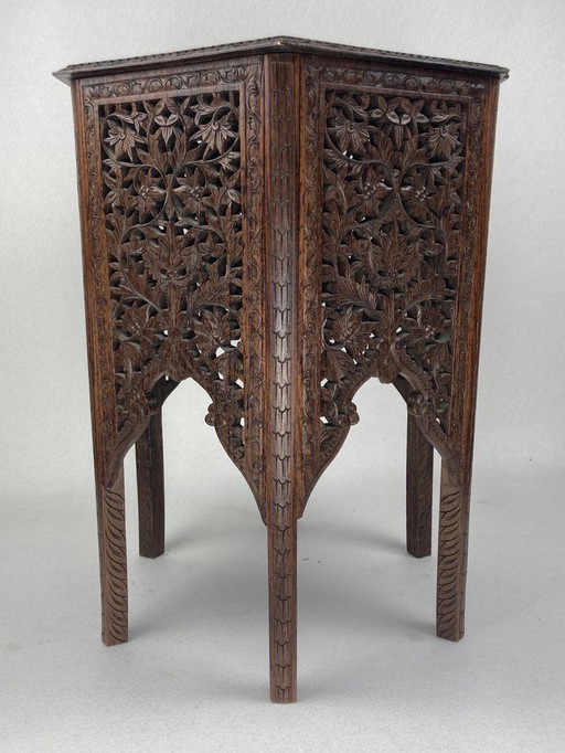 19Th Century Burmese Hand Carved Side, 1890S