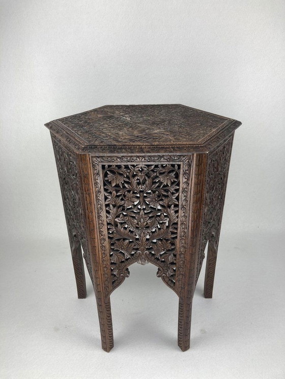 Image 1 of 19Th Century Burmese Hand Carved Side, 1890S