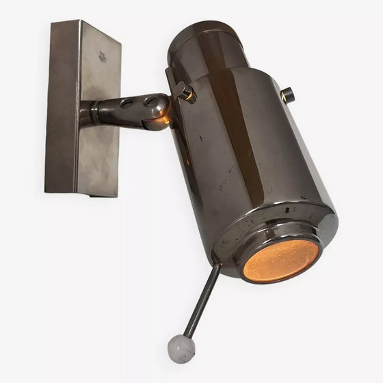 Image 1 of Lampada da parete vintage Zodiac di Jacques Biny, metallo cromato, Francia 1960