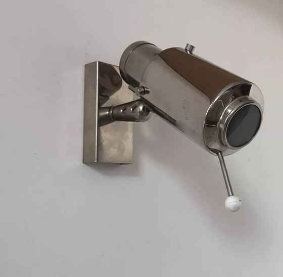 Image 1 of Lampada da parete vintage Zodiac di Jacques Biny, metallo cromato, Francia 1960