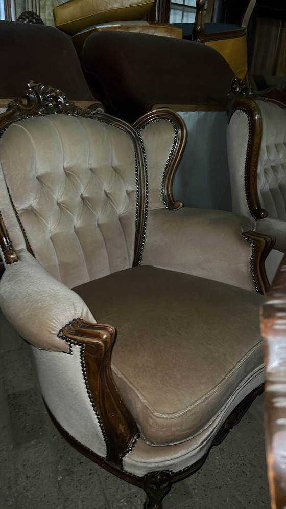 Image 1 of Antique Sofa With Armchairs