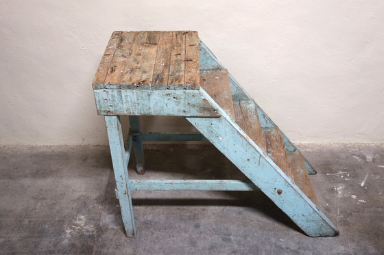 Image 1 of Scala a pioli vintage in larice, Francia anni '50