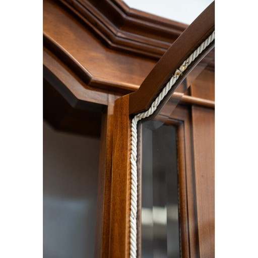 Vintage display cabinet in beech wood, Italy 1990