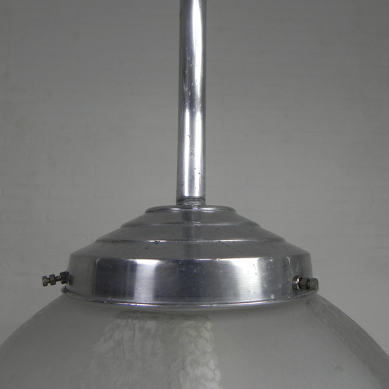 Image 1 of Art Deco pendant lamp with stepped glass ball, 1930s