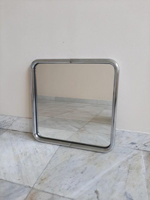 Miroir à cadre tubulaire chromé