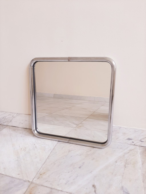 Miroir à cadre tubulaire chromé