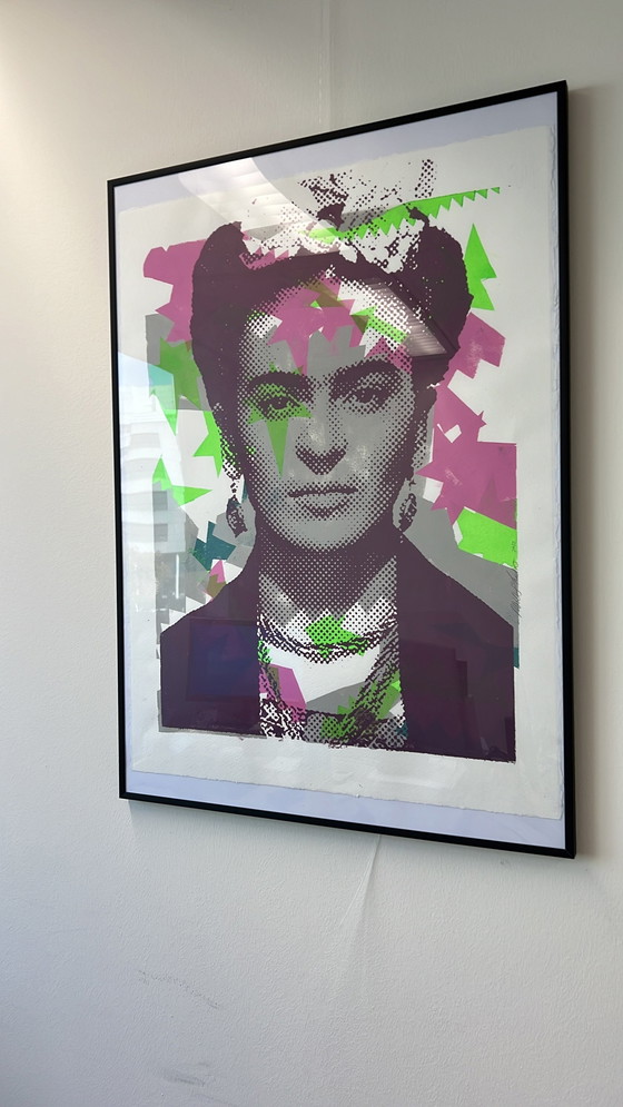 Image 1 of Ronald Hunter Silkscreen Painting Frida Kahlo 4 Roco Studio