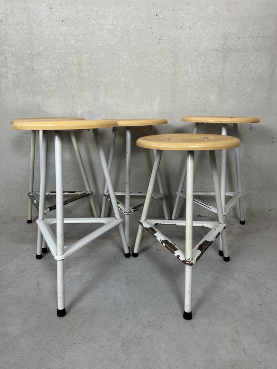 Image 1 of 5x industrial stools gray