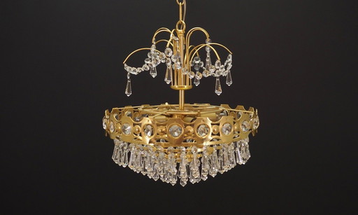 Brass Chandelier, Danish Design, 1970S, Production: Denmark