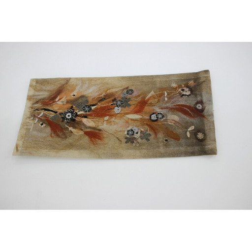 Vintage wool tapestry Art Protis ,Czechoslovakia 1970s