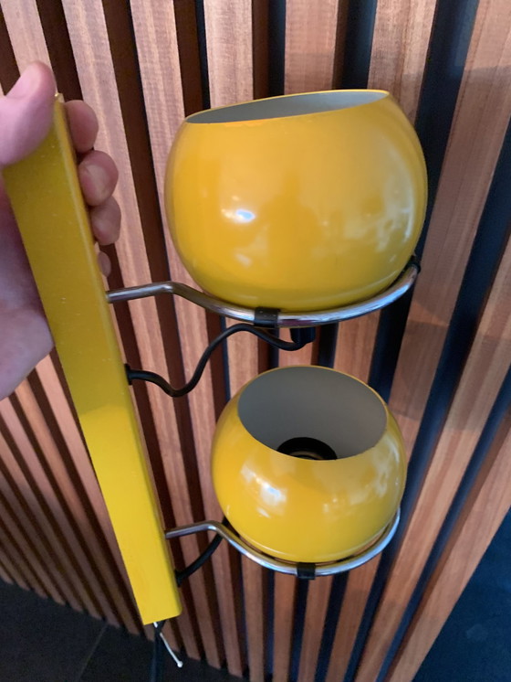 Image 1 of Gepo ochre yellow wall lamp with 2 bulbs