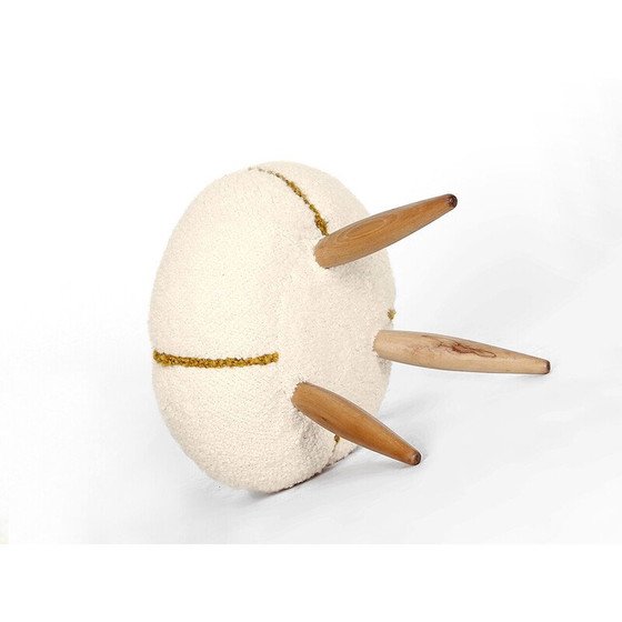 Image 1 of Vintage boucle ottoman by Uluv, Czech Republic 1960s