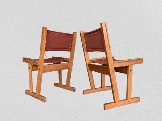 Image 1 of Safari Chairs By Svein Björneng For Bruksbo Norway