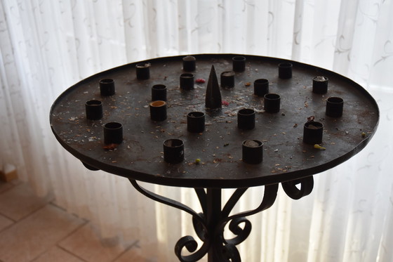 Image 1 of Candeliere da chiesa in ghisa stimato dal 1900 - 21 candele