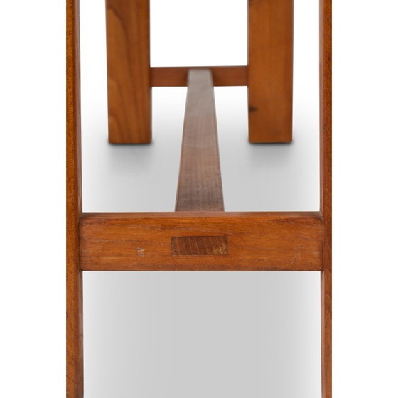 Image 1 of Vintage elmwood bench by Pierre Chapo, 1970