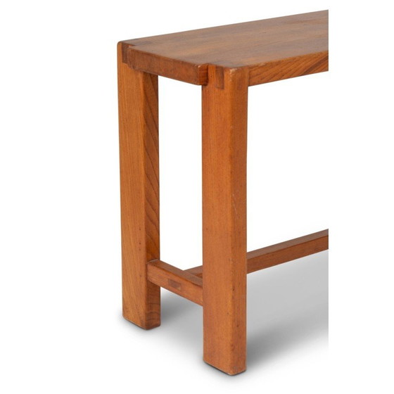 Image 1 of Vintage elmwood bench by Pierre Chapo, 1970