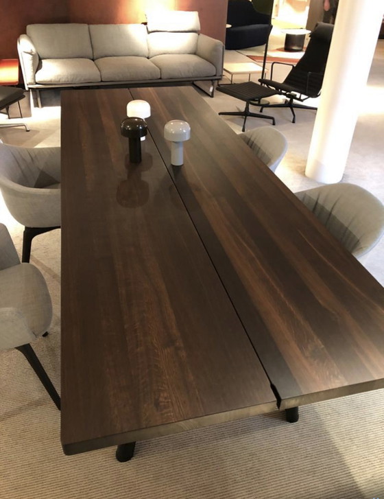 Image 1 of New Arco Trestle table 105 x 280 cm Dark smoke Oak