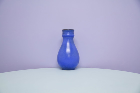 Image 1 of vase bleu Allemagne de l'Ouest Carstens