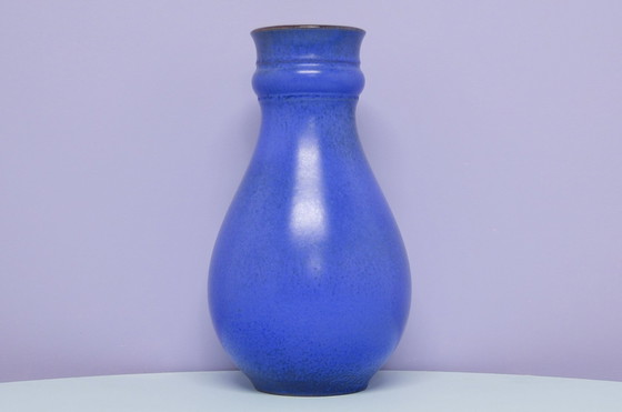 Image 1 of vase bleu Allemagne de l'Ouest Carstens