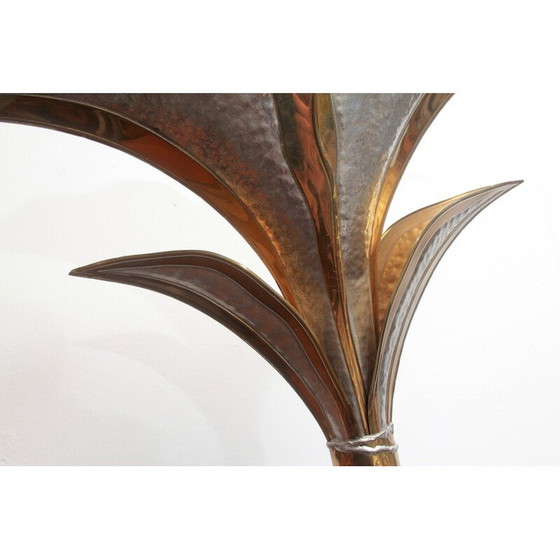 Image 1 of Vintage floor lamp in brass by Henri Fernandez for Honore, France 1970s