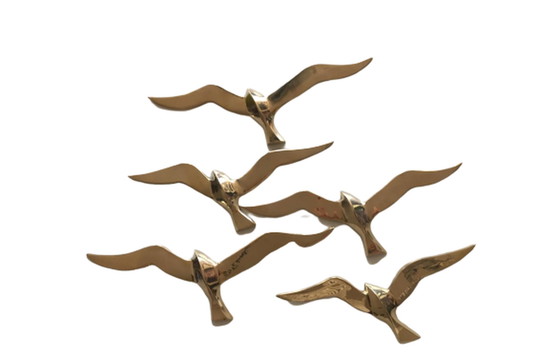 Image 1 of Uccelli da parete in ottone vintage