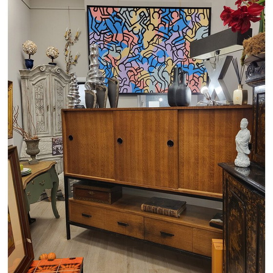 Image 1 of Vintage teak wood storage cabinet