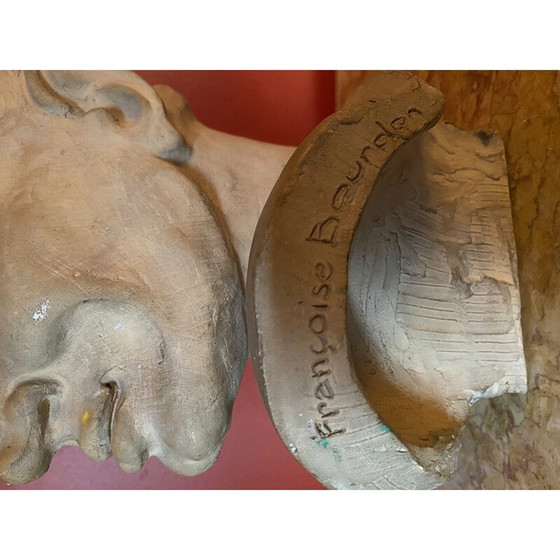 Image 1 of Vintage head bust of an imp by Françoise Bourdon, 1940